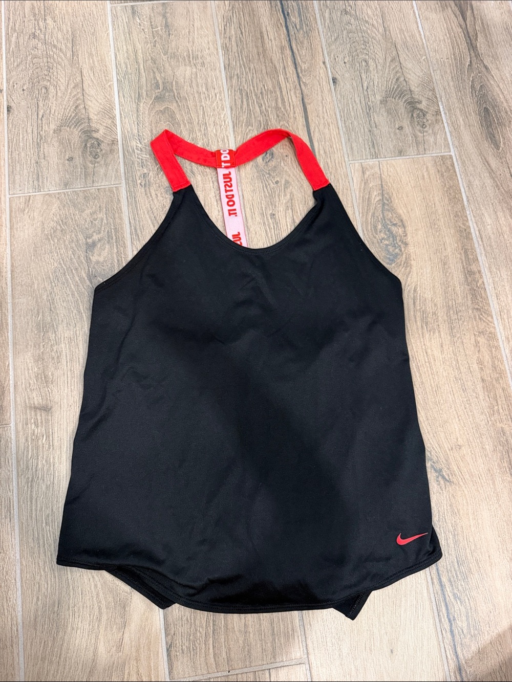 Nike Black Tank Top with Red Straps